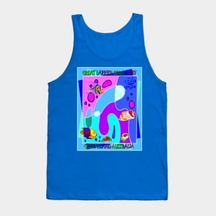 Great Barrier Coral Reef Queensland Australia Abstract Print Tank Top